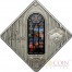 Palau VOTIVE CHURCH VIENNA $10 Series SACRED ART Silver coin 2012 Antique finish Stained Glass 1.6 oz